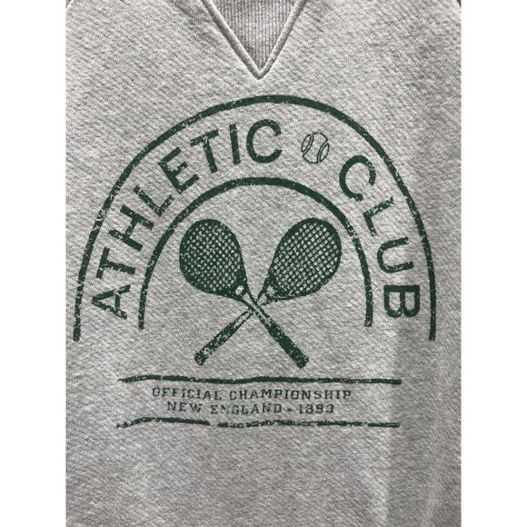 Paige Queenie Graphic Athletic Club Heather Grey Cropped Sweatshirt Sz S - Picture 4 of 6